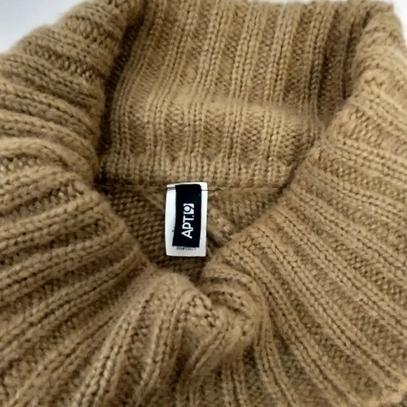 Apt 9 Poncho Turtleneck Sweater Camel Tan - Picture 4 of 4